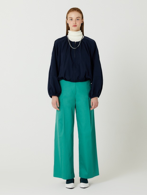 ONE TUCK COLOR COTTON PANTS(GREEN)
